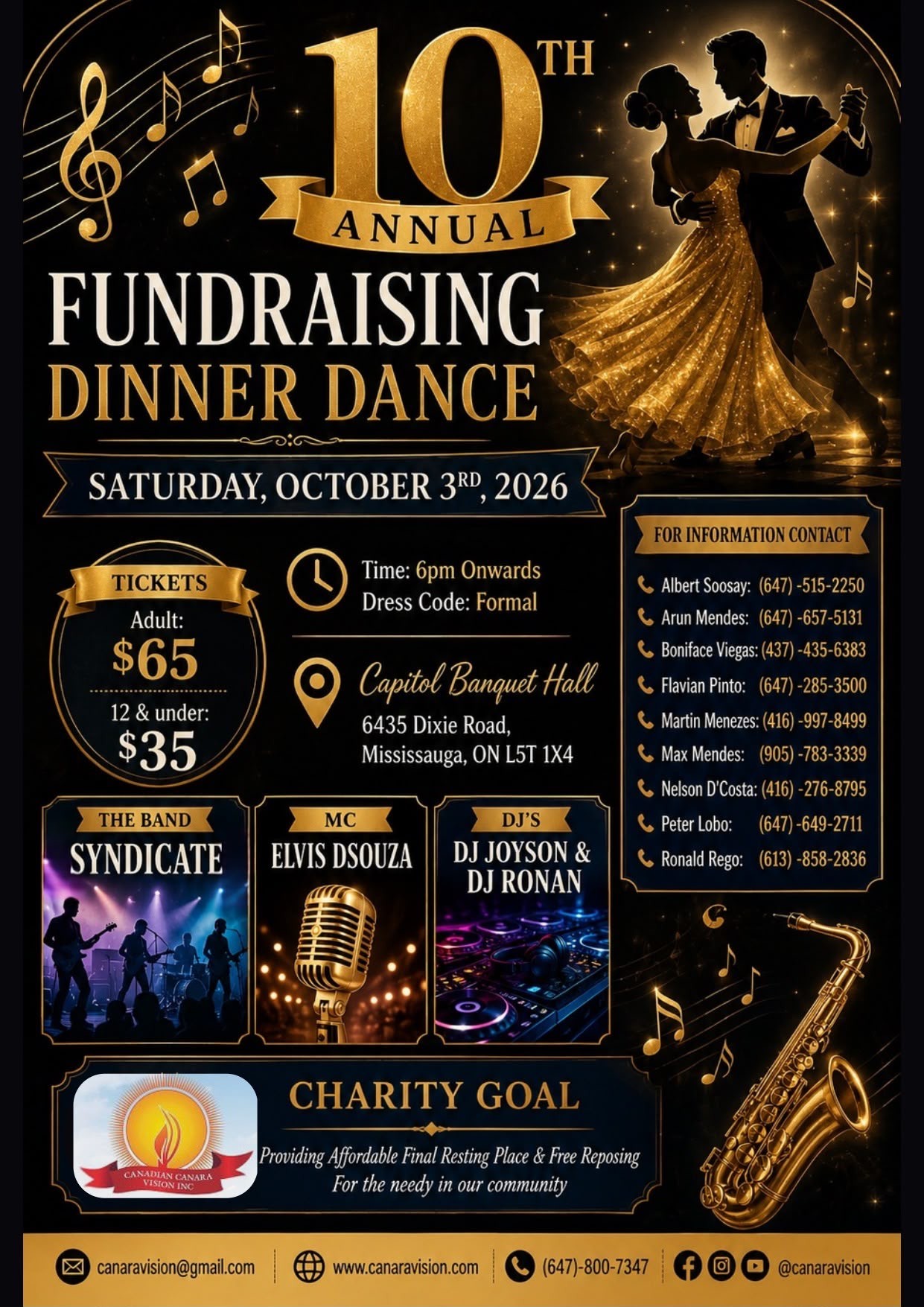 CCVI Annual Charity Dinner Dance 2026